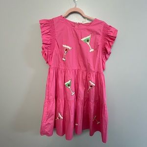 A size Large brand name Peach Love California Pink Dress. Really cute dress.